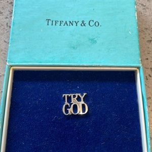 Tiffany & Co Vintage Sterling Silver Try God Pin